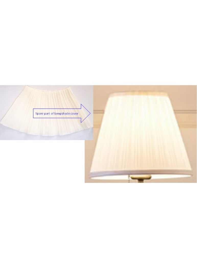 Silk cornice (lampshade cover replacement part), matte pearl white color, length 54 cm, width 24 cm, depth 27 cm, used for decoration, fashion and crafts. - Image 3